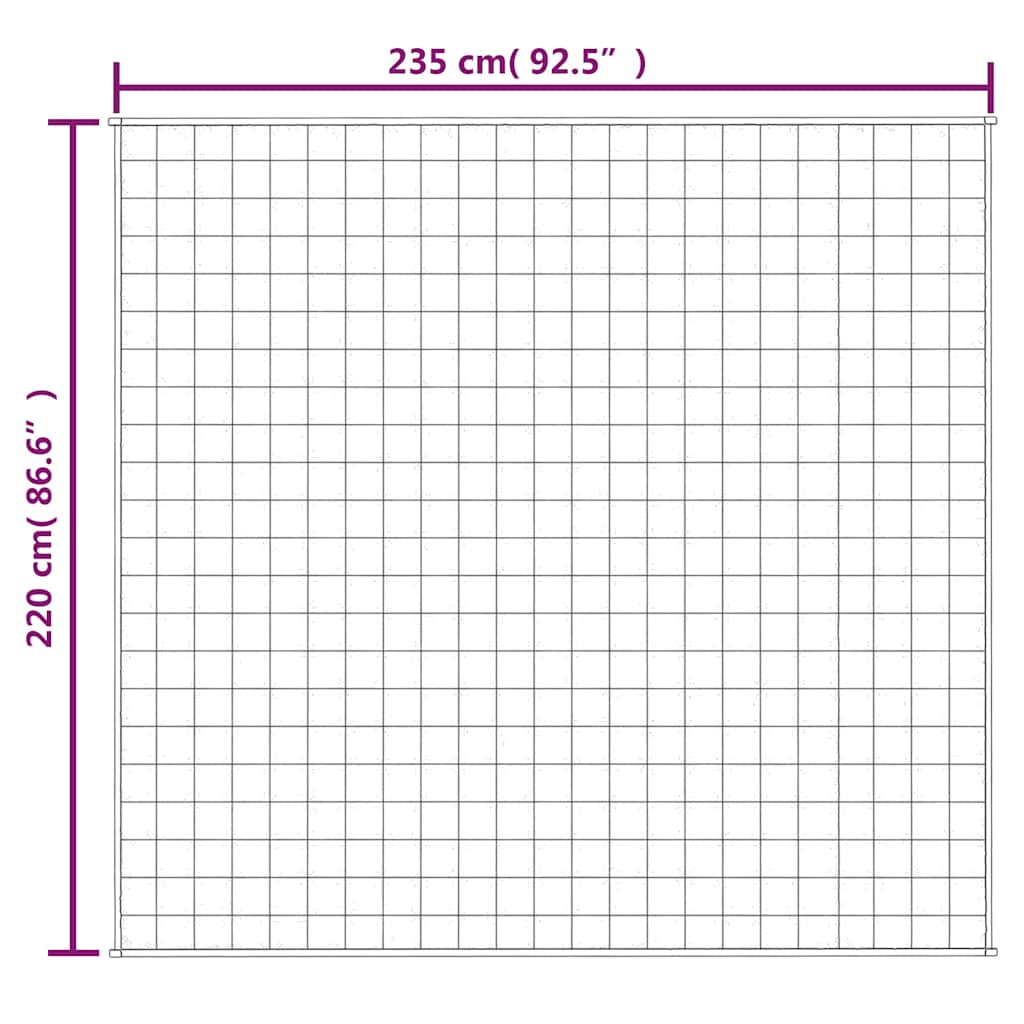 Gewichtsdecke Grau 220x235 cm 15 kg Stoff