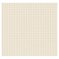 Gewichtsdecke Hellcreme 220x240 cm 15 kg Stoff