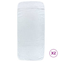 Strandtücher 2 Stk. Weiß 60x135 cm Stoff 400 GSM