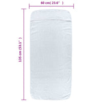 Strandtücher 2 Stk. Weiß 60x135 cm Stoff 400 GSM