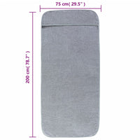 Strandtücher 2 Stk. Grau 75x200 cm Stoff 400 GSM