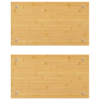 Herdabdeckplatten 2 Stk. 50x28x1,5 cm Bambus
