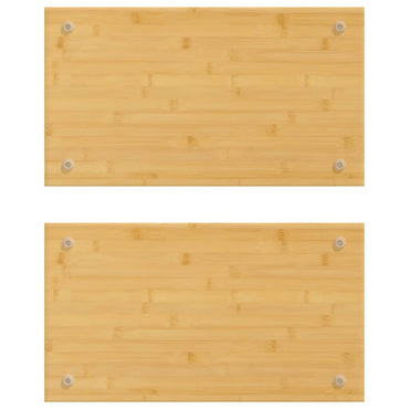 Herdabdeckplatten 2 Stk. 50x28x1,5 cm Bambus
