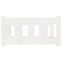 Hundebett Weiß 75,5x55,5x28 cm Massivholz Kiefer