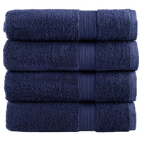 Premium-Badetücher SOLUND 4 Stk. Marineblau 100x150 cm 600 g/m²