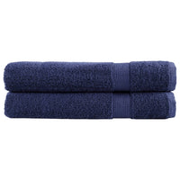 Premium-Saunatücher SOLUND 2 Stk Marineblau 80x200 cm 600 g/m²