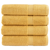 Premium-Badetücher SOLUND 4 Stk. Gold 100x150 cm 600 g/m²