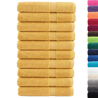 Premium-Saunatücher SOLUND 10 Stk Gold 80x200 cm 600 g/m²