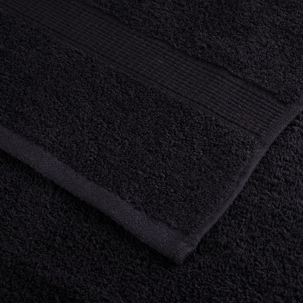 Premium-Saunatücher SOLUND 4 Stk. Schwarz 80x200 cm 600 g/m²
