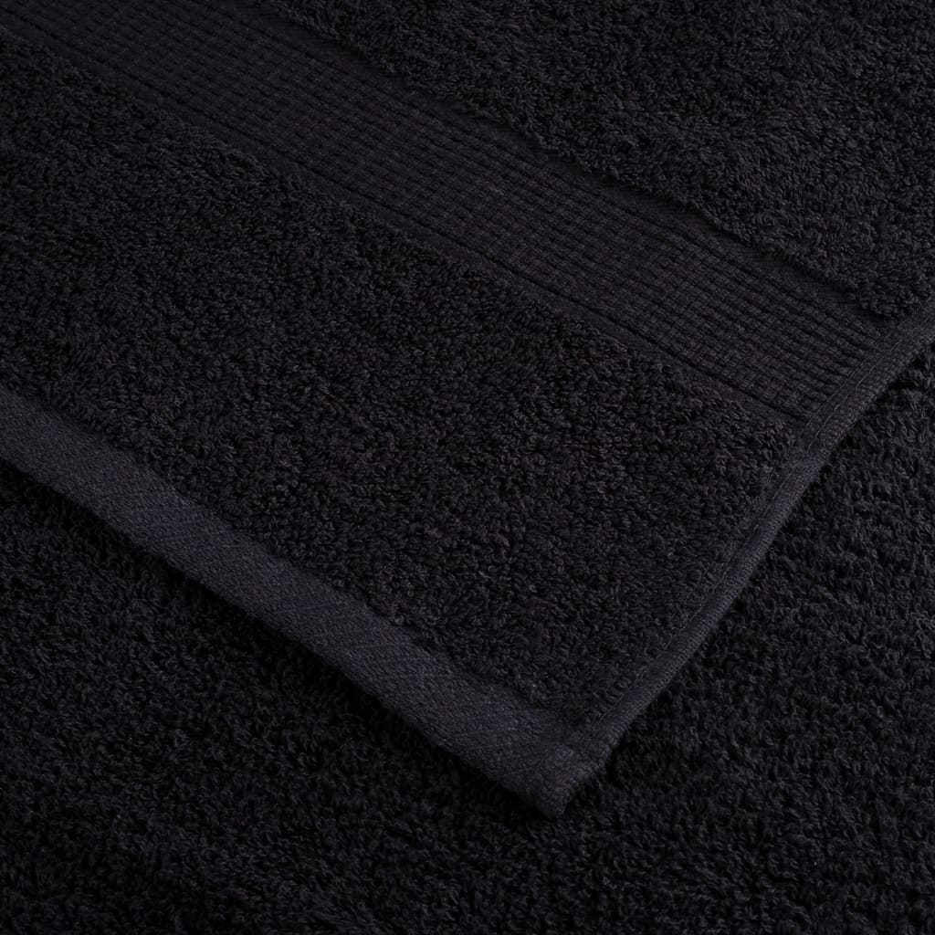 Premium-Saunatücher SOLUND 10 Stk. Schwarz 80x200 cm 600 g/m²