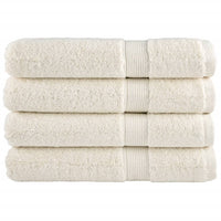 Premium-Saunatücher SOLUND 4 Stk. Cremeweiß 80x200 cm 600 g/m²