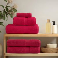 6 tlg. Premium-Handtuch-Set SOLUND Rot 600 g/m²
